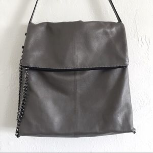 Botkier Gray Soft Leather Tote Purse with Chain